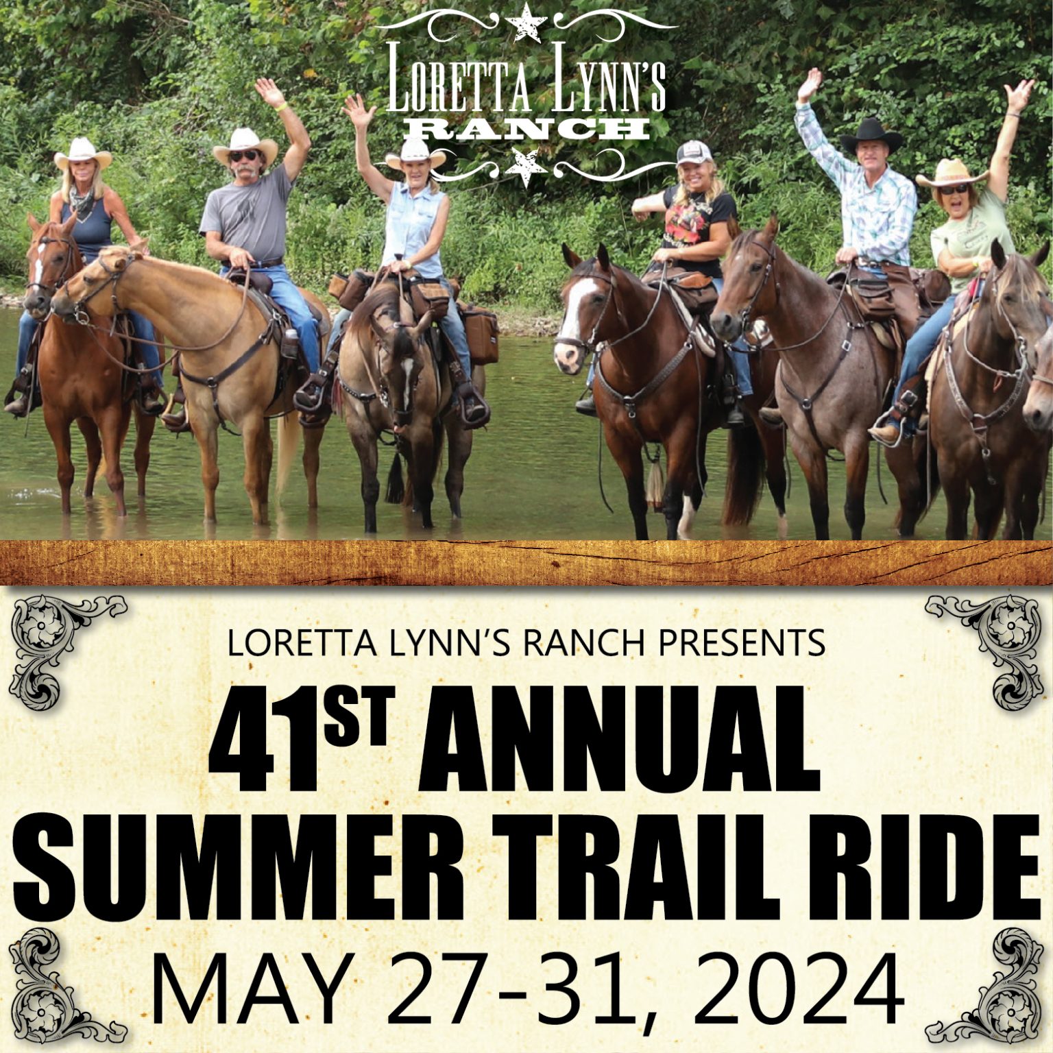 Loretta Lynn’s Horseback Trail Ride Summer 2024 Loretta Lynn Ranch